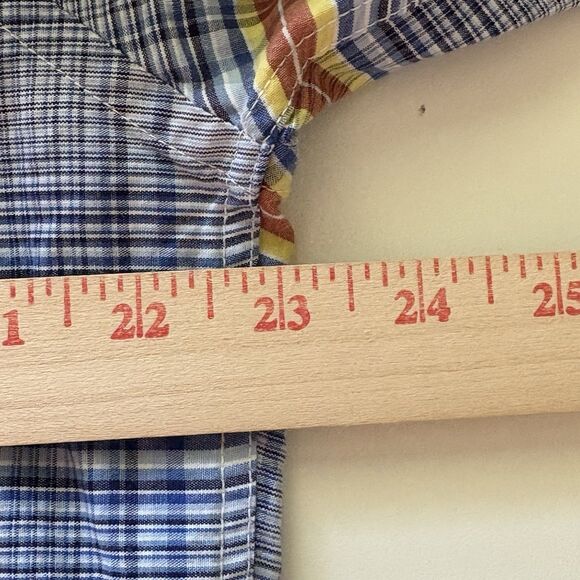 Panhandle Slim Shirt Mens L Blue Plaid Button Up Rough Stock Western Work Grunge - Picture 6 of 9